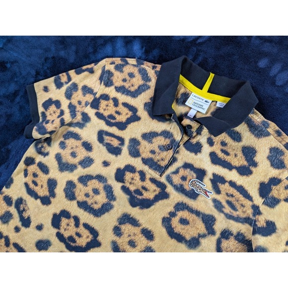 Lacoste Tops - Lacoste x National Geographic Women's 42 Polo Shirt Animal Leopard Print